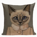 Ljojo Meow Star Cat Cushion Cover 45x45cm - Cute Cartoon Animal Design
