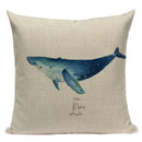Colorful Fish Pattern Linen Cushion Cover by Ljojo