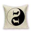 Dachshund Linen Pillow Cover for Sofa Decor Ljojo Home Decorative Cushion Case