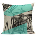 Geometric Meditation Decorative Throw Pillow Cover Ljojo Black White Linen Square Case
