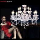 Ljojo LED Crystal Chandelier with 18 Arms for Bright Living Room Lighting