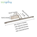 Ljojo LED Vanity Mirror Lights - Modern Nickel Bronze Bathroom Decoration