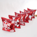 Ljojo Mermaid Snowflake Deer Sequin Red Christmas Pillow Cover