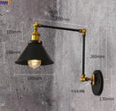Ljojo Loft Retro LED Wall Lamp Swing Arm Industrial Sconce Luminaire