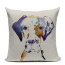 Animal Dog Cushion Cover French Bulldog Pug Pillowcase Woven Linen Decor Home Ljojo