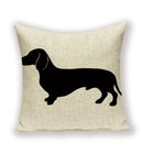 Dachshund Linen Pillow Cover for Sofa Decor Ljojo Home Decorative Cushion Case
