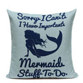 Ljojo Mermaid Pillowcase Ocean Style Cushion Cover 45x45cm Square Home Decor