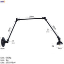 Ljojo Long Arm LED Wall Lights - Adjustable Swing Industrial Sconce