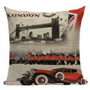 Ljojo London Bridge Paris Eiffel Tower Decorative Printed Throw Pillows
