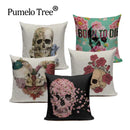 Ljojo Mexican Skull Cushion Covers: High-Quality Black Throw Pillow Cases