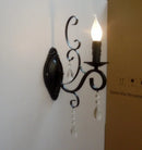 Ljojo Metal Crystal Wall Lamp European Classic Style Single Head E14 Bulb Lighting