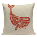 Colorful Fish Pattern Linen Cushion Cover by Ljojo