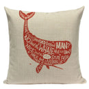 Colorful Fish Pattern Linen Cushion Cover by Ljojo