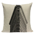 Geometric Meditation Decorative Throw Pillow Cover Ljojo Black White Linen Square Case