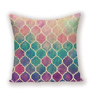 Geometric Linen Cushion Cover for Home Decor - Ljojo's Stylish Throw Pillow Case