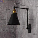 Ljojo Loft Retro LED Wall Lamp Swing Arm Industrial Sconce Luminaire