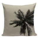 Geometric Meditation Decorative Throw Pillow Cover Ljojo Black White Linen Square Case