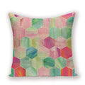Geometric Linen Cushion Cover for Home Decor - Ljojo's Stylish Throw Pillow Case