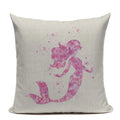 Ljojo Mermaid Pillowcase Ocean Style Cushion Cover 45x45cm Square Home Decor