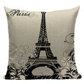 Ljojo London Bridge Paris Eiffel Tower Decorative Printed Throw Pillows
