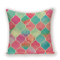 Geometric Linen Cushion Cover for Home Decor - Ljojo's Stylish Throw Pillow Case