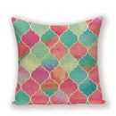 Geometric Linen Cushion Cover for Home Decor - Ljojo's Stylish Throw Pillow Case
