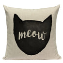 Geometric Meditation Decorative Throw Pillow Cover Ljojo Black White Linen Square Case