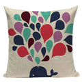 Colorful Fish Pattern Linen Cushion Cover by Ljojo