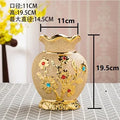 Ljojo™ Europe Gold Ceramic Vase: Creative Porcelain Decor for Home & Wedding