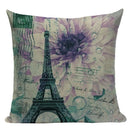 Ljojo London Bridge Paris Eiffel Tower Decorative Printed Throw Pillows