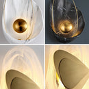Ljojo Marble Wall Lamp: Nordic Modern Shell-shaped LED Light