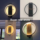 Ljojo LED Wall Clock Lamp Modern Wall Light Fixture