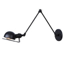 Ljojo Loft Adjustable Wall Lamp: Retro Reading Lamp, Long Arm, Iron, Bedside, Black