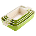 Ljojo 4-Piece Ceramic Handle Baking Dish Set for Lasagne/Pie/Casserole/Tapas