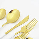 Ljojo Mint Green Stainless Steel Cutlery Set - 16pcs for Kitchen Tableware