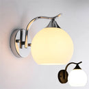 Ljojo Matte Globe Glass Wall Sconce for Modern Mid Century Industrial Style