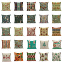 Ljojo Merry Christmas Decor Pillow Cover Set 45x45cm Linen Noel Cushion Cases