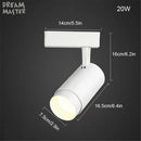 Ljojo 30W Zoomable COB LED Track Light for Shop Rail Spot Lighting