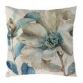 Blue Flowers & Birds Pattern Cushion Cover, Ljojo Home Decor Pillow Case