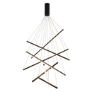 Ljojo 3-Light Ladder Chandelier: Stylish LED Lighting for Living, Dining, and Kitchen
