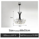 Crystal Dandelion Chandelier Pendant Lamp for Living Room - Modern LED Home Decor by Ljojo