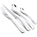 Ljojo 16-Piece Black Stainless Steel Cutlery Set for Dining and Entertaining