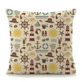 Ljojo Mediterranean Lighthouse Sail Print Pillow Cover for Home Decor