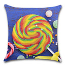 Ljojo Lollipop Candy Printed Cushion Cover 45X45CM for Chair Sofa Decoration