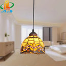 8 Inch American Stained Glass Chandelier Tiffany Style Elegant European Antique Lighting by Ljojo