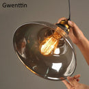 Ljojo Loft Industrial Glass Pendant Light for Modern Home Decor Lighting