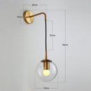 Ljojo Loft Glass Ball Wall Lamps Retro Antique Indoor Lighting