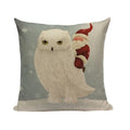 Christmas Santa Deer Pattern Cushion Cover for Festive Home Decor - Ljojo