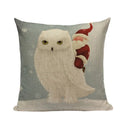 Christmas Santa Deer Pattern Cushion Cover for Festive Home Decor - Ljojo
