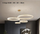 Ljojo Luxury Crystal LED Chandelier - Dimmable Villa Stairs Circle Lighting